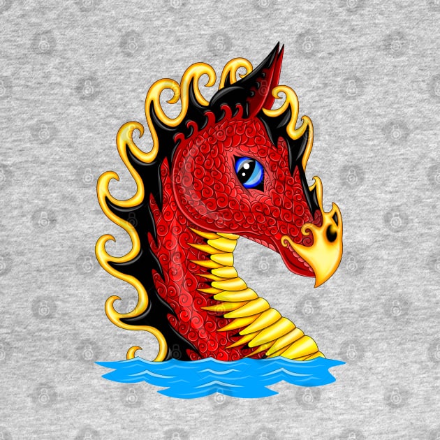 Red Water Dragon by MelanieJeyakkumar